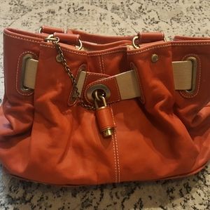Orange belted Francesco Biasia purse